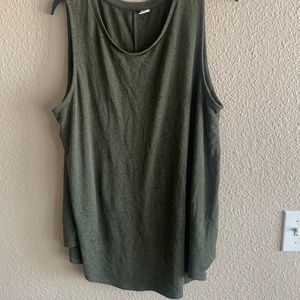 Old Navy Luxe Tank | Spring Olive Green Heather | XL